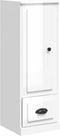 vidaXL - Hoge - kast - 36x35,5x103,5 - cm - bewerkt - hout - hoogglans - wit