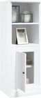 vidaXL - Hoge - kast - 36x35,5x103,5 - cm - bewerkt - hout - hoogglans - wit