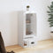 vidaXL - Hoge - kast - 36x35,5x103,5 - cm - bewerkt - hout - hoogglans - wit