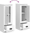 vidaXL - Hoge - kast - 36x35,5x103,5 - cm - bewerkt - hout - hoogglans - wit