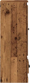 vidaXL - Hoge - kast - 36x35,5x103,5 - cm - bewerkt - hout - oud - houtkleurig