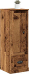 vidaXL - Hoge - kast - 36x35,5x103,5 - cm - bewerkt - hout - oud - houtkleurig