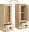 vidaXL - Hoge - kast - 36x35,5x103,5 - cm - bewerkt - hout - sonoma - eikenkleurig