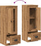 vidaXL - Hoge - kast - 36x35,5x103,5 - cm - bewerkt - hout - artisanaal - eikenkleurig