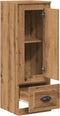 vidaXL - Hoge - kast - 36x35,5x103,5 - cm - bewerkt - hout - artisanaal - eikenkleurig