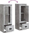 vidaXL - Hoge - kast - 36x35,5x103,5 - cm - bewerkt - hout - betongrijs