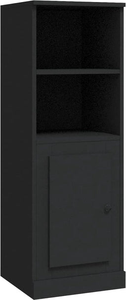 vidaXL - Hoge - kast - 36x35,5x103,5 - cm - bewerkt - hout - zwart