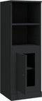 vidaXL - Hoge - kast - 36x35,5x103,5 - cm - bewerkt - hout - zwart
