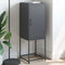 vidaXL - Hoge - kast - 36x39x107 - cm - staal - antracietkleurig