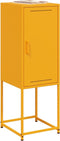 vidaXL - Hoge - kast - 36x39x107 - cm - staal - mosterdgeel