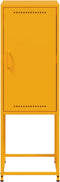 vidaXL - Hoge - kast - 36x39x107 - cm - staal - mosterdgeel