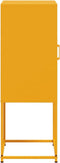 vidaXL - Hoge - kast - 36x39x107 - cm - staal - mosterdgeel