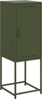 vidaXL - Hoge - kast - 36x39x107 - cm - staal - olijfgroen