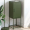 vidaXL - Hoge - kast - 36x39x107 - cm - staal - olijfgroen