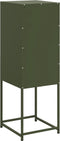 vidaXL - Hoge - kast - 36x39x107 - cm - staal - olijfgroen