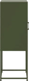 vidaXL - Hoge - kast - 36x39x107 - cm - staal - olijfgroen
