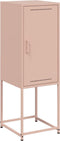 vidaXL - Hoge - kast - 36x39x107 - cm - staal - roze