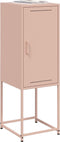 vidaXL - Hoge - kast - 36x39x107 - cm - staal - roze