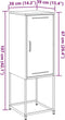 vidaXL - Hoge - kast - 36x39x107 - cm - staal - roze