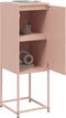 vidaXL - Hoge - kast - 36x39x107 - cm - staal - roze