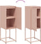 vidaXL - Hoge - kast - 36x39x107 - cm - staal - roze