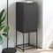 vidaXL - Hoge - kast - 36x39x107 - cm - staal - zwart