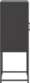 vidaXL - Hoge - kast - 36x39x107 - cm - staal - zwart