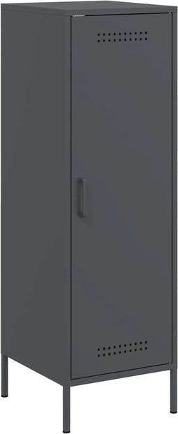 vidaXL - Hoge - kast - 36x39x113 - cm - staal - antracietkleurig