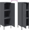vidaXL - Hoge - kast - 36x39x113 - cm - staal - antracietkleurig