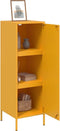 vidaXL - Hoge - kast - 36x39x113 - cm - staal - mosterdgeel