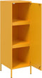 vidaXL - Hoge - kast - 36x39x113 - cm - staal - mosterdgeel