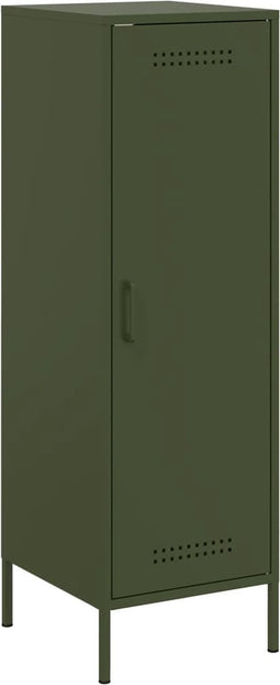 vidaXL - Hoge - kast - 36x39x113 - cm - staal - olijfgroen