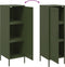 vidaXL - Hoge - kast - 36x39x113 - cm - staal - olijfgroen