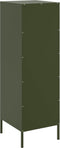 vidaXL - Hoge - kast - 36x39x113 - cm - staal - olijfgroen