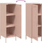 vidaXL - Hoge - kast - 36x39x113 - cm - staal - roze