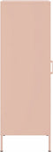 vidaXL - Hoge - kast - 36x39x113 - cm - staal - roze