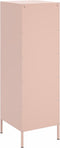 vidaXL - Hoge - kast - 36x39x113 - cm - staal - roze