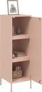 vidaXL - Hoge - kast - 36x39x113 - cm - staal - roze