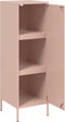 vidaXL - Hoge - kast - 36x39x113 - cm - staal - roze