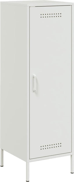 vidaXL - Hoge - kast - 36x39x113 - cm - staal - wit