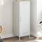 vidaXL - Hoge - kast - 36x39x113 - cm - staal - wit