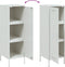 vidaXL - Hoge - kast - 36x39x113 - cm - staal - wit