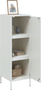 vidaXL - Hoge - kast - 36x39x113 - cm - staal - wit