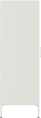 vidaXL - Hoge - kast - 36x39x113 - cm - staal - wit
