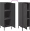 vidaXL - Hoge - kast - 36x39x113 - cm - staal - zwart