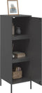 vidaXL - Hoge - kast - 36x39x113 - cm - staal - zwart