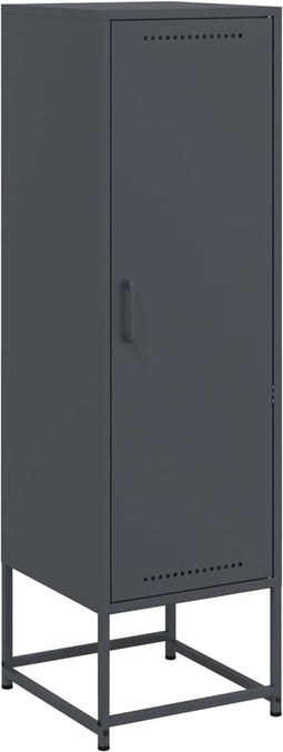 vidaXL - Hoge - kast - 36x39x123 - cm - staal - antracietkleurig