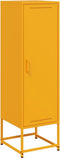 vidaXL - Hoge - kast - 36x39x123 - cm - staal - mosterdgeel