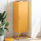 vidaXL - Hoge - kast - 36x39x123 - cm - staal - mosterdgeel