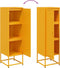 vidaXL - Hoge - kast - 36x39x123 - cm - staal - mosterdgeel